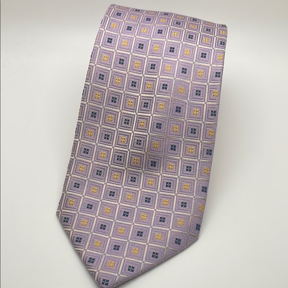 Daniel Craig - Elegant Purple and Gold Men's Silk Tie
